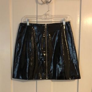 (Faux) leather skirt